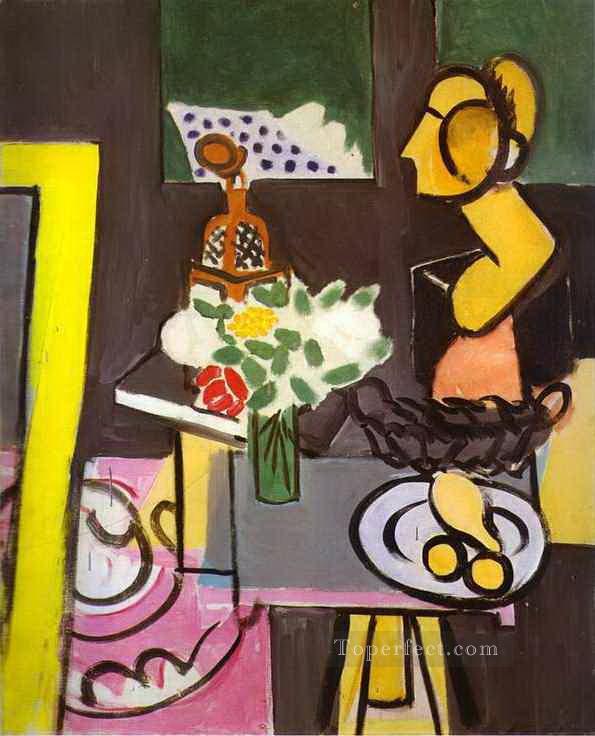 Naturaleza muerta con cabeza fauvismo abstracto Henri Matisse Pintura al óleo